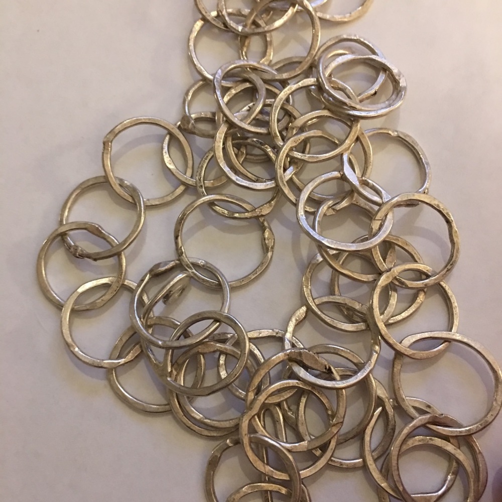 Solid Sterling Silver Heavy Necklace - image 5